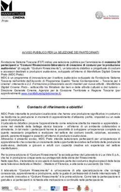 COSTUMI RINASCIMENTO LABORATORIO DI CREAZIONE DI COSTUMI PER LA PRODUZIONE AUDIOVISIVA