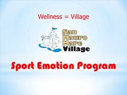 Sport Emotion Program - Wellness = Village - Wellness Week