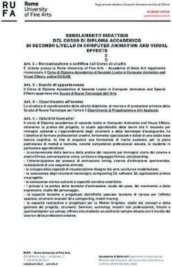 REGOLAMENTO DIDATTICO DEL CORSO DI DIPLOMA ACCADEMICO DI SECONDO LIVELLO IN COMPUTER ANIMATION AND VISUAL EFFECTS - RUFA