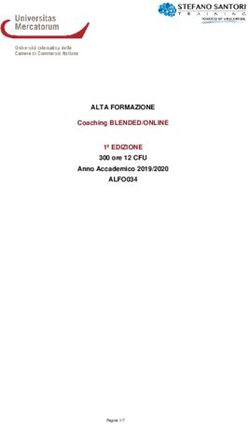 ALTA FORMAZIONE 1&ordf; EDIZIONE ALFO034 - Coaching BLENDED/ONLINE 300 ore 12 CFU Anno Accademico 2019/2020