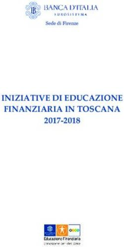 INIZIATIVE DI EDUCAZIONE FINANZIARIA IN TOSCANA 2017-2018 - Sede di Firenze