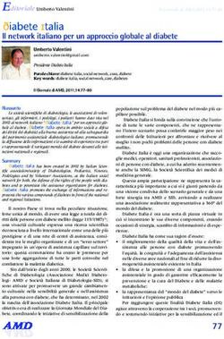 Il network italiano per un approccio globale al diabete - AMD