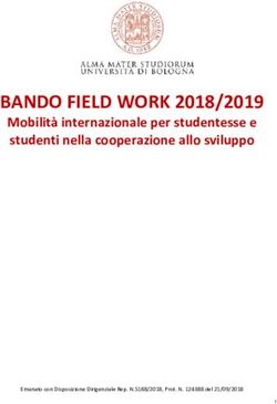 BANDO FIELD WORK 2018/2019 - Mobilità internazionale per studentesse e studenti nella cooperazione allo sviluppo - Unibo