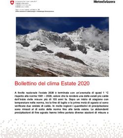 Bollettino del clima Estate 2020 - MeteoSvizzera