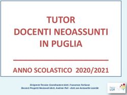 TUTOR DOCENTI NEOASSUNTI IN PUGLIA - ANNO SCOLASTICO 2020/2021 Dirigente Tecnico Coordinatore dott. Francesco Forliano