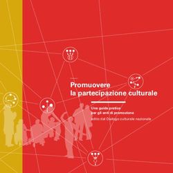 Promuovere la partecipazione culturale - Una guida pratica per gli enti di promozione - Der Bundesrat ...