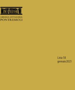 Lista 38 gennaio 2023 - Libreria antiquaria