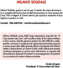 MILANO SOLIDALE - A CASA LONTANI DA CASA