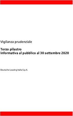Terzo pilastro informativa al pubblico al 30 settembre 2020 - Vigilanza prudenziale