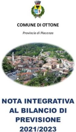 COMUNE DI OTTONE - NOTA INTEGRATIVA AL BILANCIO DI PREVISIONE 2021/2023 - Provincia di Piacenza