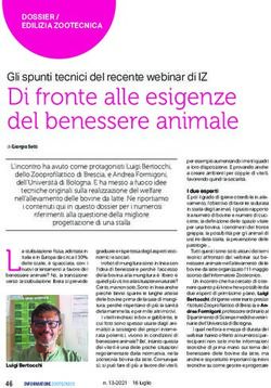 Di fronte alle esigenze del benessere animale - Informatore ...