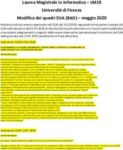 Laurea Magistrale in Informatica - LM18 Universit&agrave; di Firenze Modifica dei quadri SUA (RAD) - maggio 2020