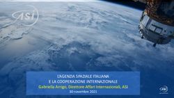 L'AGENZIA SPAZIALE ITALIANA E LA COOPERAZIONE INTERNAZIONALE - Gabriella Arrigo, Direttore Affari Internazionali, ASI 30 novembre 2021