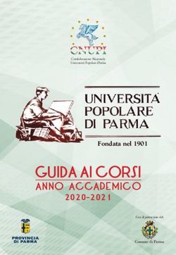 GUIDA AI CORSI ANNO ACCADEMICO - 2020-2021 Fondata nel 1901 - Università Popolare di Parma
