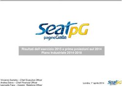 Risultati dell'esercizio 2013 e prime proiezioni sul 2014 Piano Industriale 2014-2018