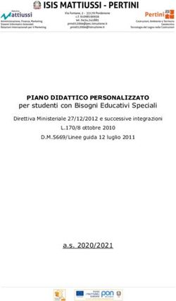PIANO DIDATTICO PERSONALIZZATO - per studenti con Bisogni Educativi Speciali - a.s. 2020/2021