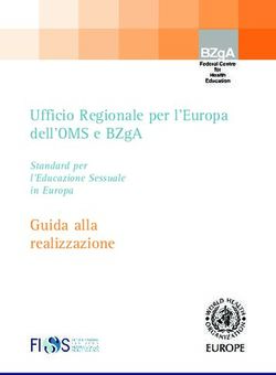 UFFICIO REGIONALE PER L'EUROPA DELL'OMS E BZGA GUIDA ALLA REALIZZAZIONE - STANDARD PER L'EDUCAZIONE SESSUALE IN EUROPA - FISS