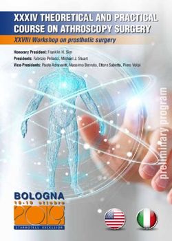 XXXIV THEORETICAL AND PRACTICAL COURSE ON ATHROSCOPY SURGERY - Spalla.it