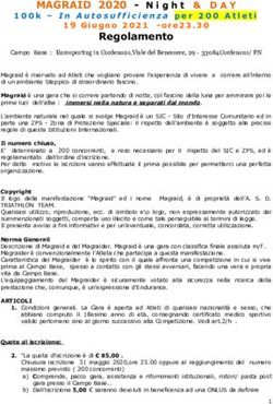 Regolamento MAGRAID 2020 - Night & DAY - 100k - In Autosufficienza per 200 Atleti - Night & DAY Regolamento