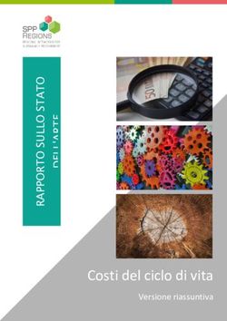 Costi del ciclo di vita - Versione riassuntiva - SPP Regions