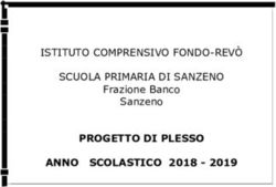 PROGETTO DI PLESSO ANNO SCOLASTICO 2018 2019 - ISTITUTO COMPRENSIVO FONDO-REVÒ SCUOLA PRIMARIA DI SANZENO Frazione Banco Sanzeno - revo