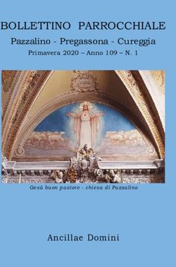 BOLLETTINO PARROCCHIALE - Pazzalino - Pregassona - Cureggia - Ancillae Domini - Primavera 2020 - Anno 109 - N. 1 - Parrocchia Pazzalino Pregassona