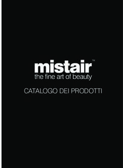 CATALOGO DEI PRODOTTI - Ordina Online: www.skinbysterex.com - Mistair