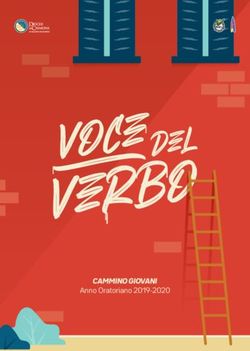 Voce - CAMMINO GIOVANI Anno Oratoriano 2019-2020