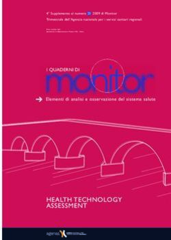 HEALTH TECHNOLOGY ASSESSMENT - I QUADERNI DI Elementi di analisi e osservazione del sistema salute - Regione Marche