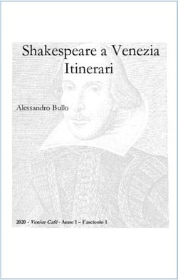 Shakespeare a Venezia Itinerari - Alessandro Bullo - Venice Caf&eacute;