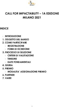 CALL FOR IMPACTABILITY - 1A EDIZIONE MILANO 2021