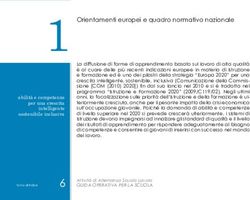 Orientamenti europei e quadro normativo nazionale