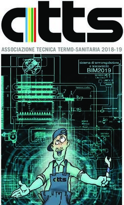 ASSOCIAZIONE TECNICA TERMO-SANITARIA 2018-19 - ATTS