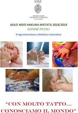 ASILO NIDO HAKUNA MATATA 2018/2019 - SEZIONE PICCOLI - "CON MOLTO TATTO Conosciamo il mondo"