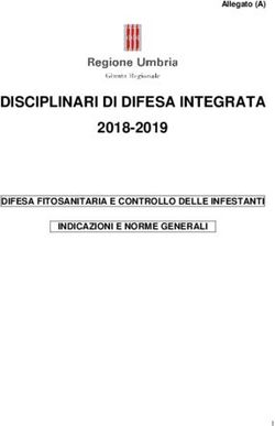 DISCIPLINARI DI DIFESA INTEGRATA - 2018-2019 DIFESA FITOSANITARIA E CONTROLLO DELLE INFESTANTI INDICAZIONI E NORME GENERALI - Regione Umbria