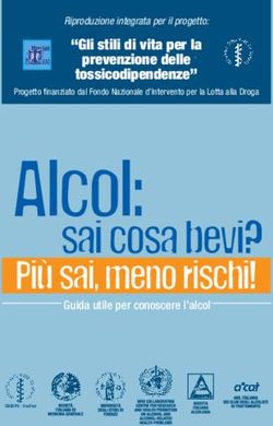 "Gli stili di vita per la - Riproduzione integrata per il progetto: prevenzione delle tossicodipendenze" - Dors