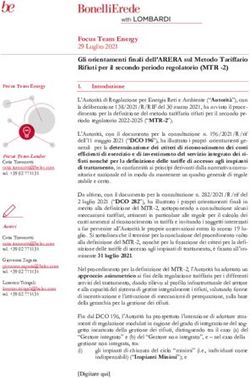 Focus Team Energy 29 Luglio 2021 Gli orientamenti finali dell'ARERA sul Metodo Tariffario Rifiuti per il secondo periodo regolatorio (MTR -2)