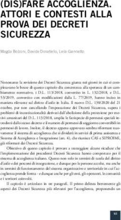 (DIS)FARE ACCOGLIENZA. ATTORI E CONTESTI ALLA PROVA DEI DECRETI SICUREZZA