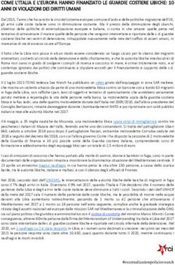 COME L'ITALIA E L'EUROPA HANNO FINANZIATO LE GUARDIE COSTIERE LIBICHE: 10 ANNI DI VIOLAZIONI DEI DIRITTI UMANI