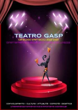 TEATRO GASP Direttamente a scuola in totale sicurezza - Catalogo spettacoli 2022-2023