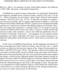 SOMMARI DEGLI ARTICOLI IN ITALIANO E IN INGLESE