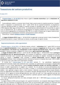 Tassazione del settore produttivo - Camera dei Deputati