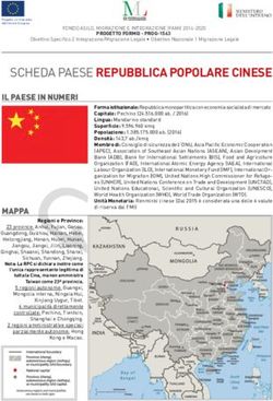 SCHEDA PAESE REPUBBLICA POPOLARE CINESE - Progetto Form