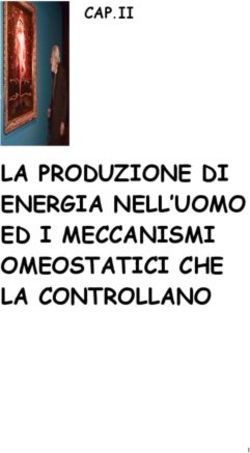 LA PRODUZIONE DI ENERGIA NELL'UOMO ED I MECCANISMI OMEOSTATICI CHE LA CONTROLLANO - CAP.II