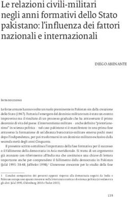 Le relazioni civili-militari negli anni formativi dello Stato pakistano: l'influenza dei fattori nazionali e internazionali - OpenstarTs