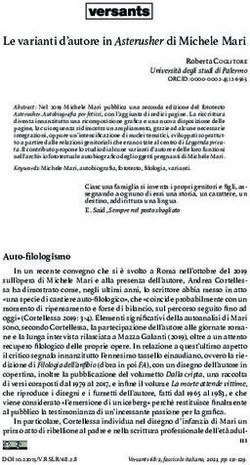 Le varianti d'autore in Asterusher di Michele Mari