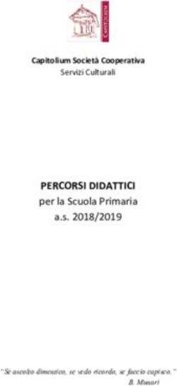 PERCORSI DIDATTICI per la Scuola Primaria a.s. 2018/2019 - Capitolium Società Cooperativa