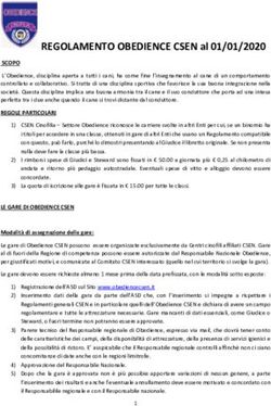 REGOLAMENTO OBEDIENCE CSEN al 01/01/2020