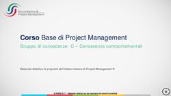 Corso Base di Project Management - Gruppo di conoscenze: C - Conoscenze comportamentali