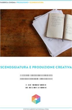 SCENEGGIATURA E PRODUZIONE CREATIVA - Docente Workshop: Roberto Bessi Tutor Laboratorio: Marianna Cappi - Fabbrica Cinema